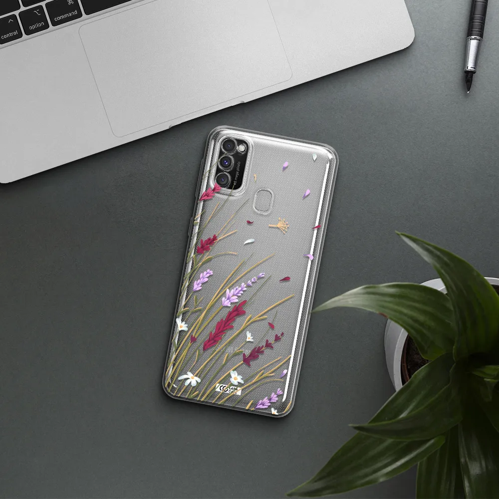 Long Grass Flower Samsung M30S Clear TPU Case