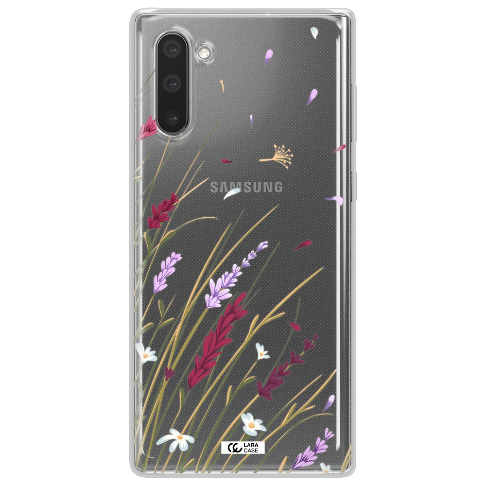 Long Grass Flower Samsung Note 10 Clear TPU Case