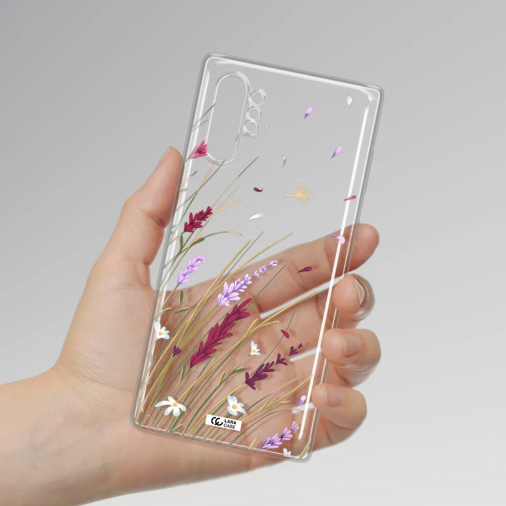 Long Grass Flower Samsung Note 10 Plus Clear TPU Case