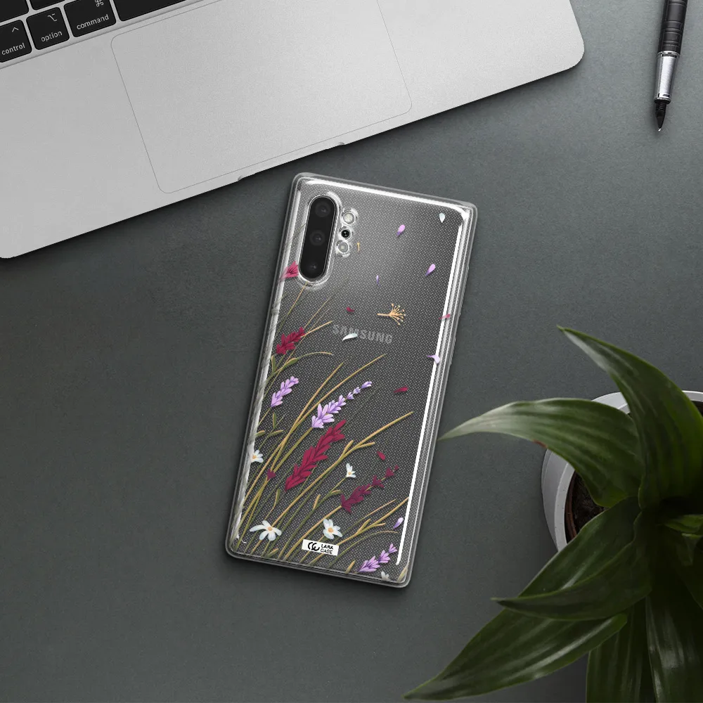 Long Grass Flower Samsung Note 10 Plus Clear TPU Case