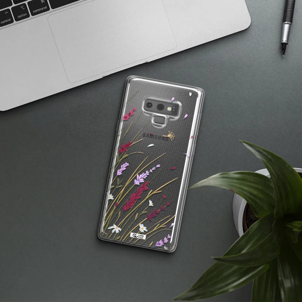 Long Grass Flower Samsung Note 9 Clear TPU Case
