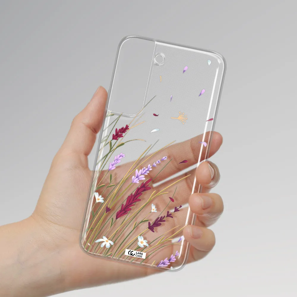 Long Grass Flower Samsung S 22 Plus Clear TPU Case