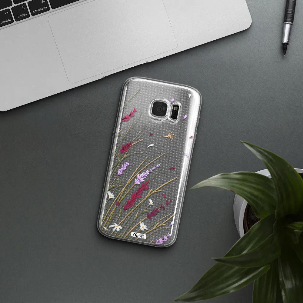 Long Grass Flower Samsung S 7 Clear TPU Case