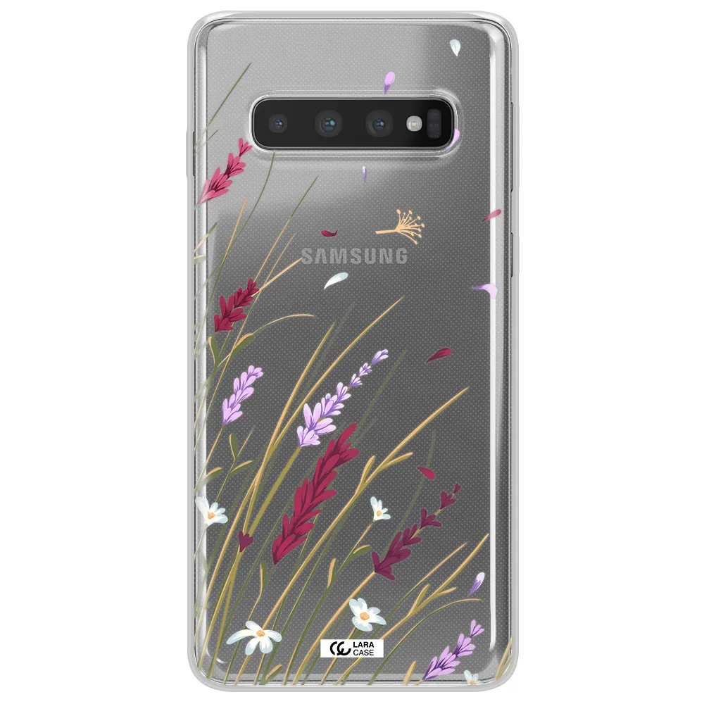 Long Grass Flower Samsung S10 Plus Clear TPU Case