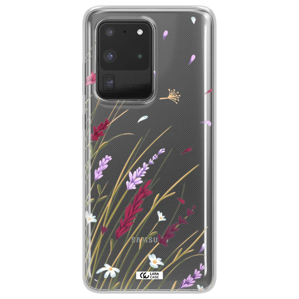 Long Grass Flower Samsung S20 Ultra Clear TPU Case