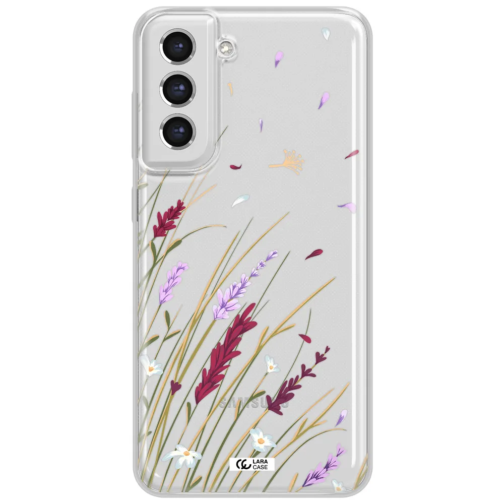 Long Grass Flower Samsung S21 Fe Clear Tpu Case
