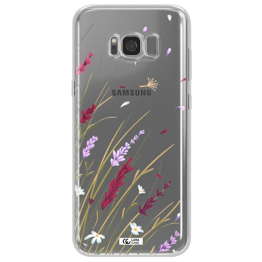 Long Grass Flower Samsung S8 Clear TPU Case