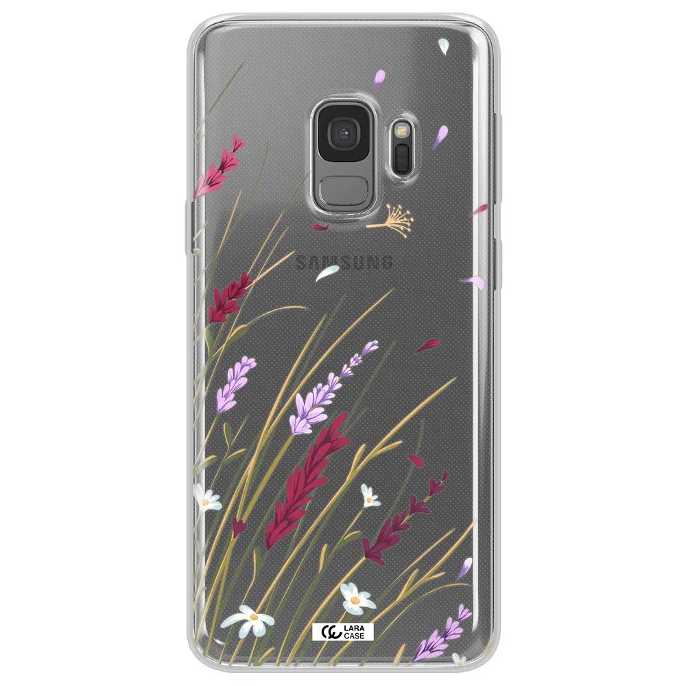 Long Grass Flower Samsung S9 Clear TPU Case