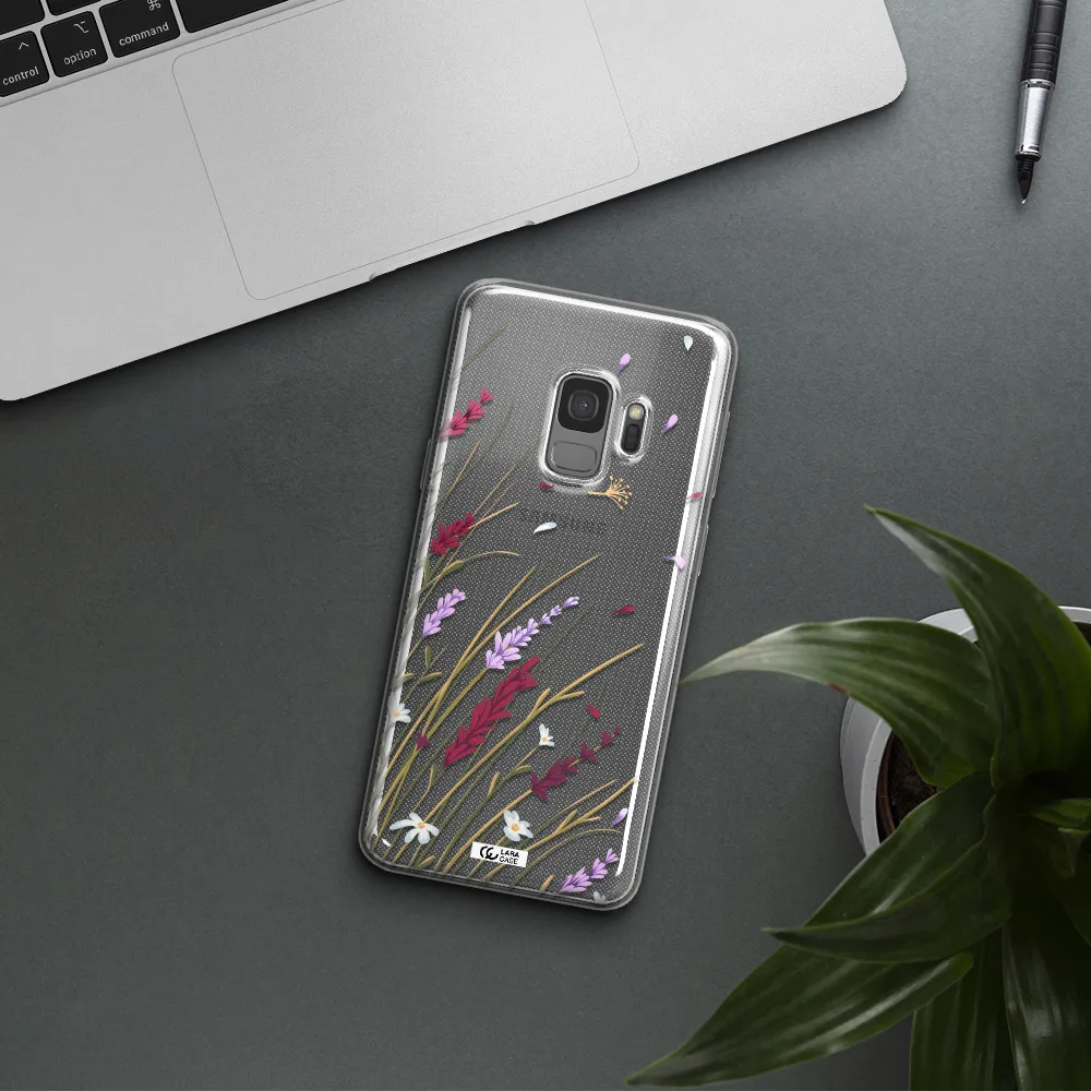 Long Grass Flower Samsung S9 Clear TPU Case