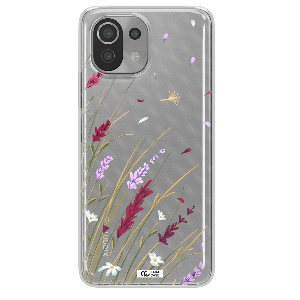 Long Grass Flower Xiaomi Mi 11 Lite Clear TPU Case