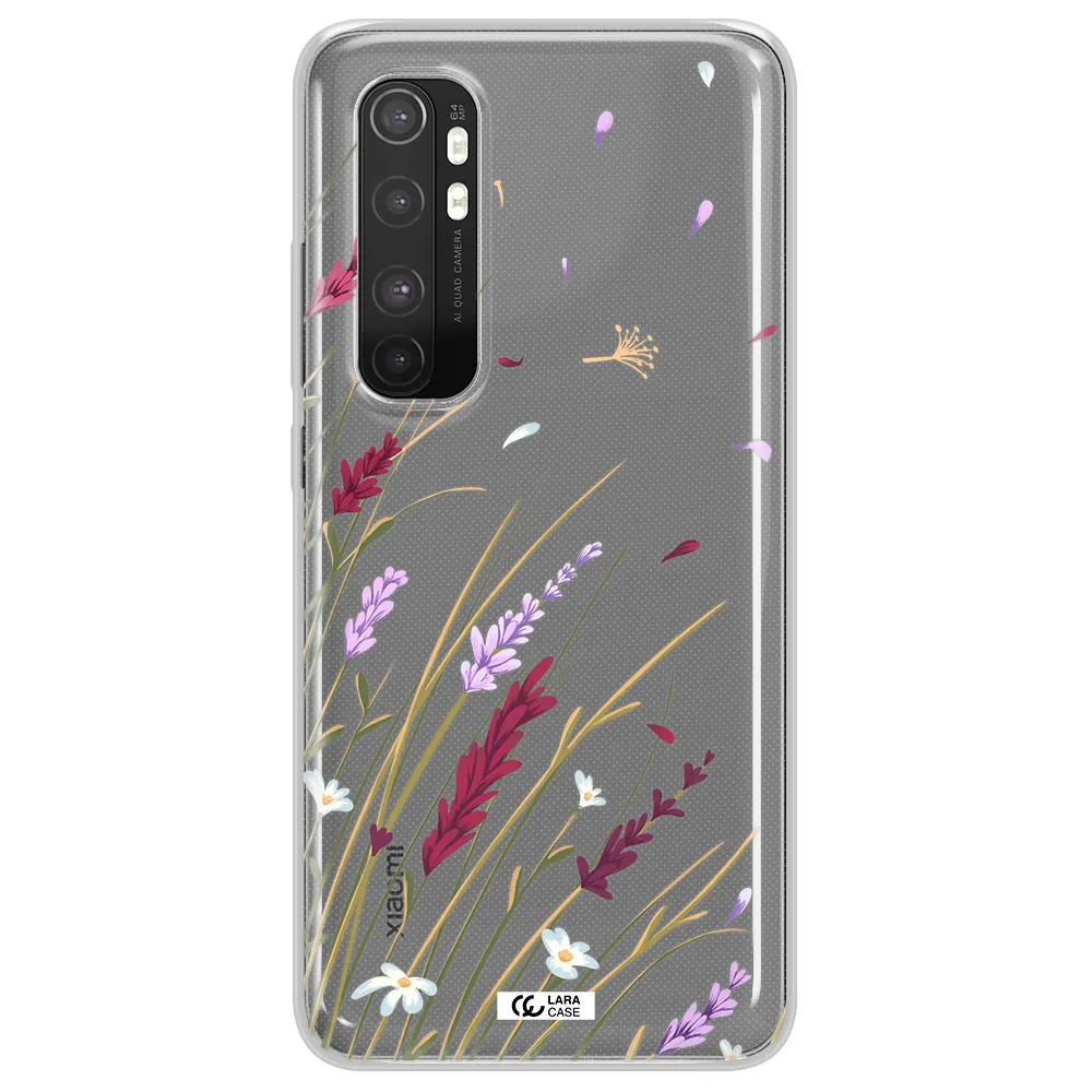 Long Grass Flower Xiaomi Mi Note 10 Lite Clear TPU Case