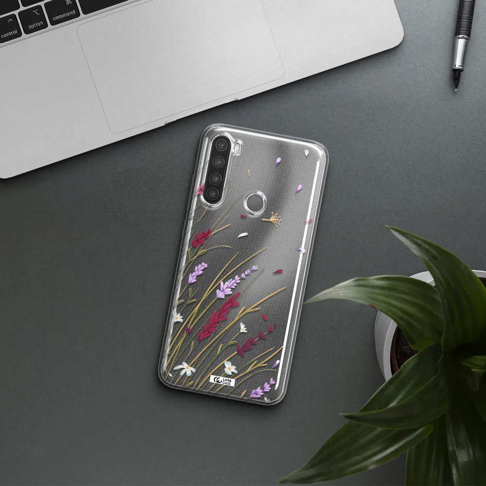 Long Grass Flower Xiaomi Note 8 Clear TPU Case