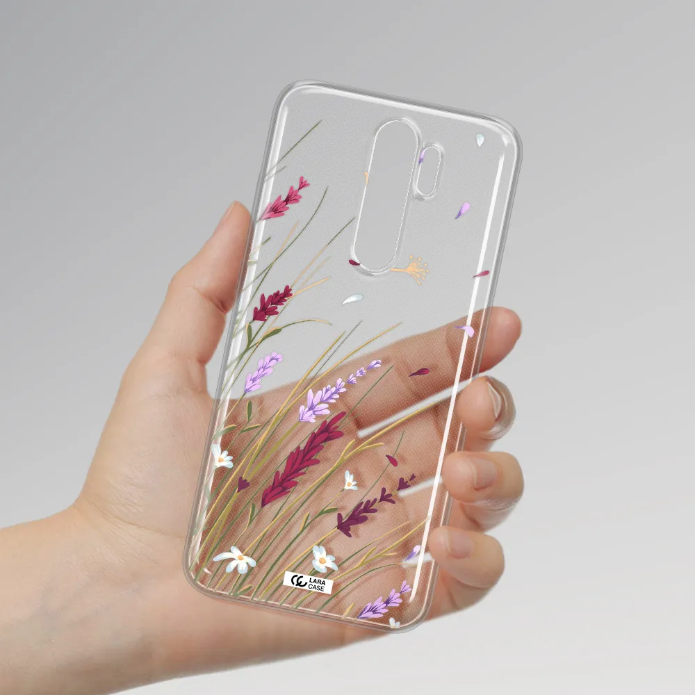 Long Grass Flower Xiaomi Note 8 Pro Clear TPU Case