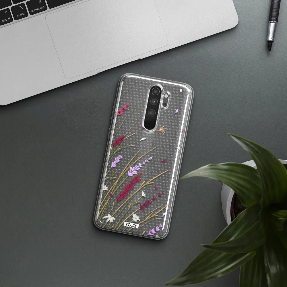 Long Grass Flower Xiaomi Note 8 Pro Clear TPU Case