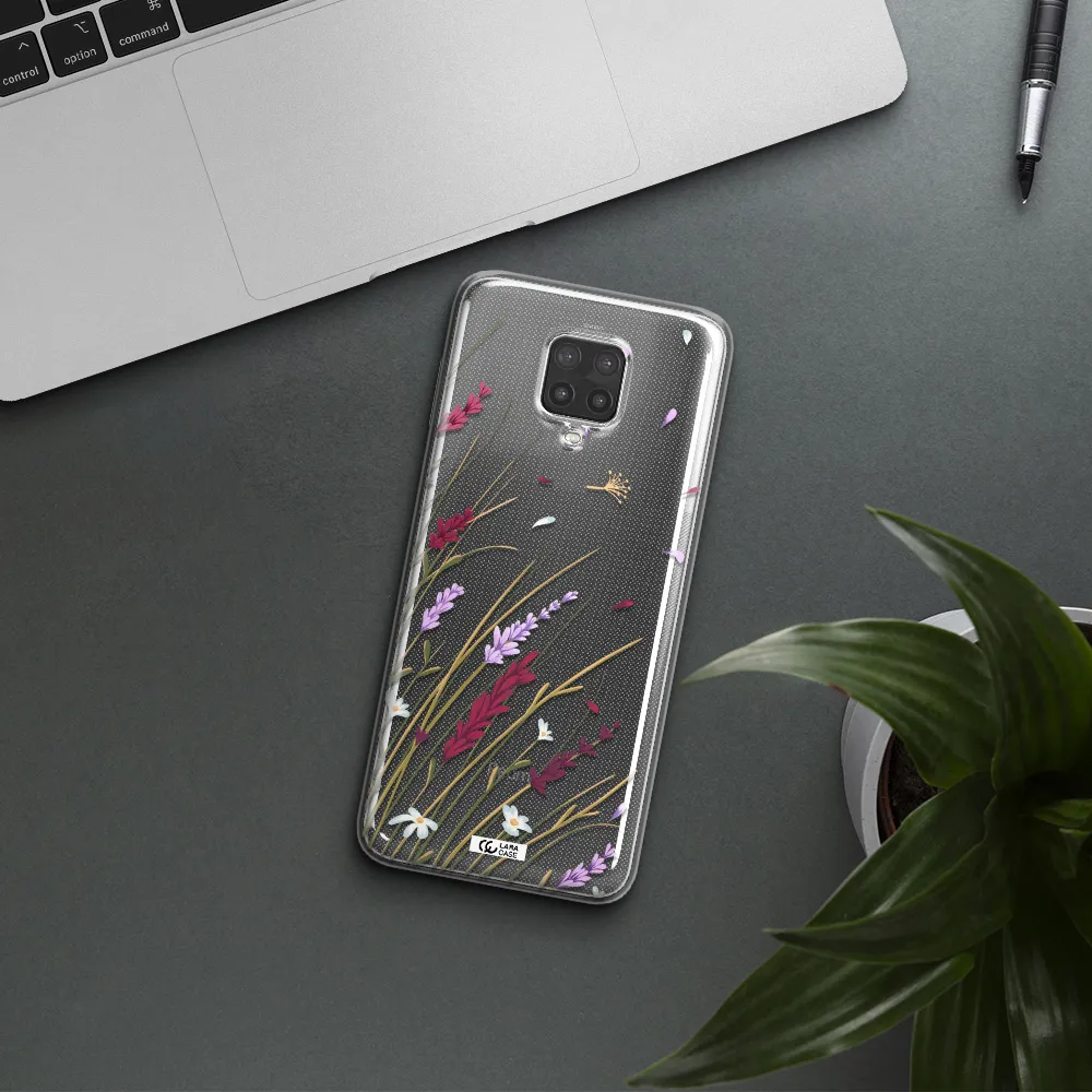 Long Grass Flower Xiaomi Note 9 Pro Clear TPU Case
