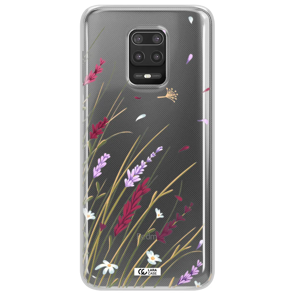 Long Grass Flower Xiaomi Note 9S Clear TPU Case