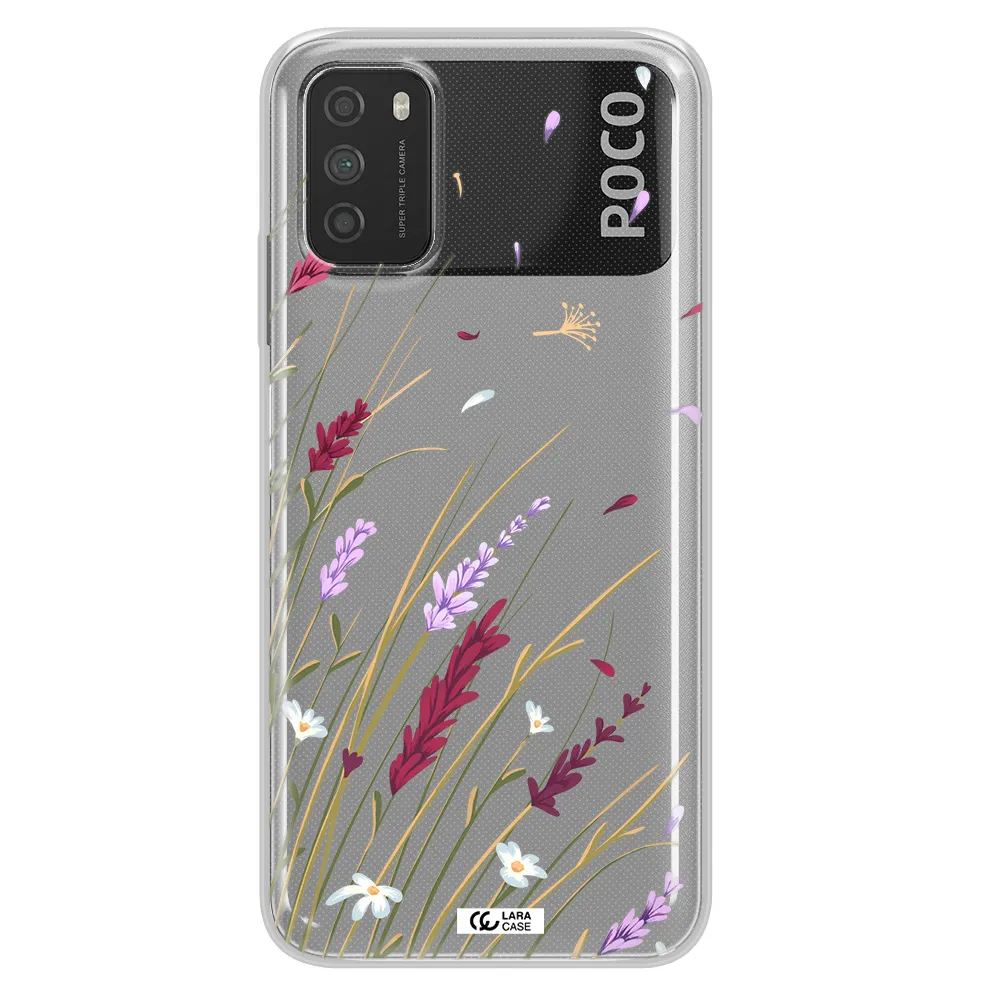Long Grass Flower Xiaomi Poco M3 Clear TPU Case