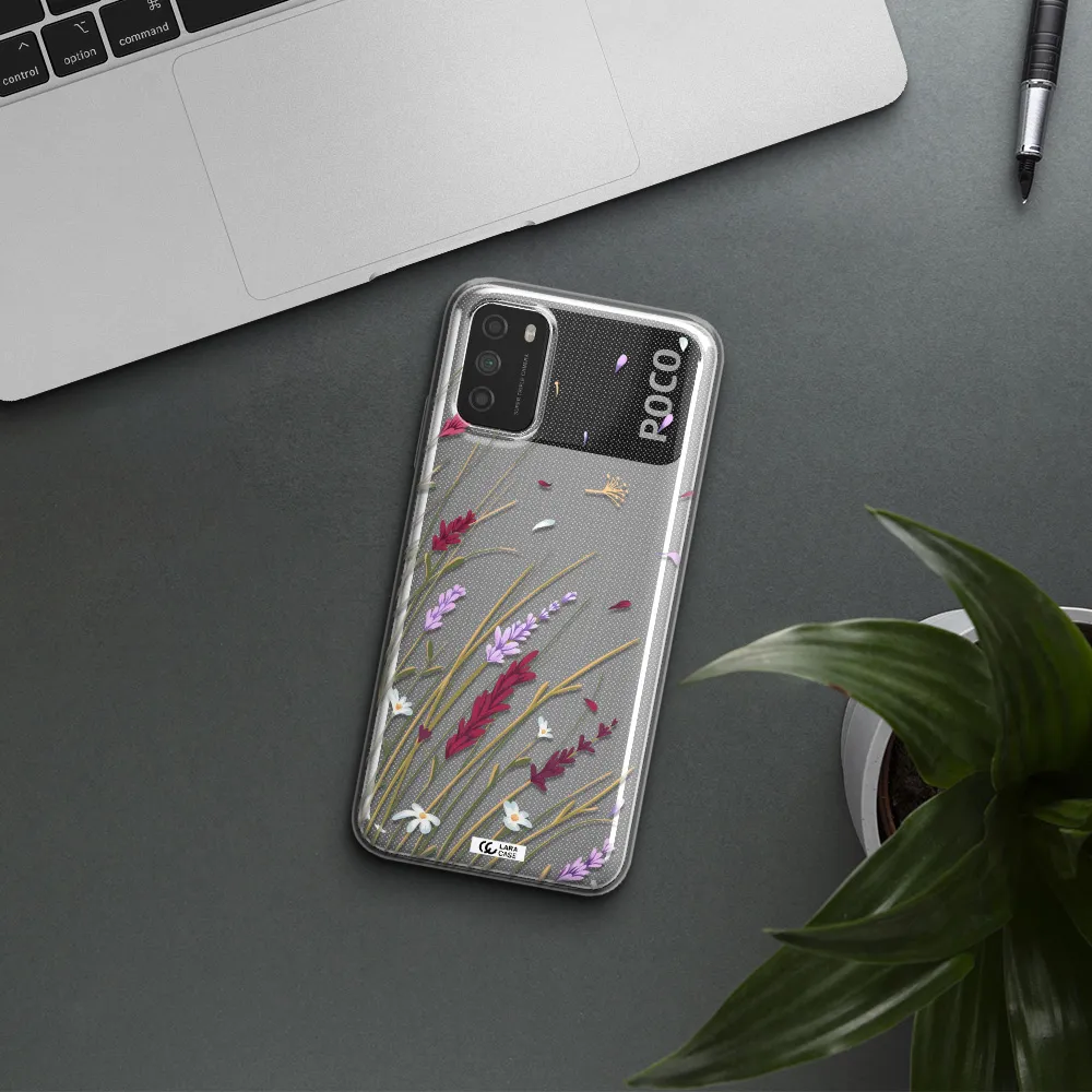 Long Grass Flower Xiaomi Poco M3 Clear TPU Case