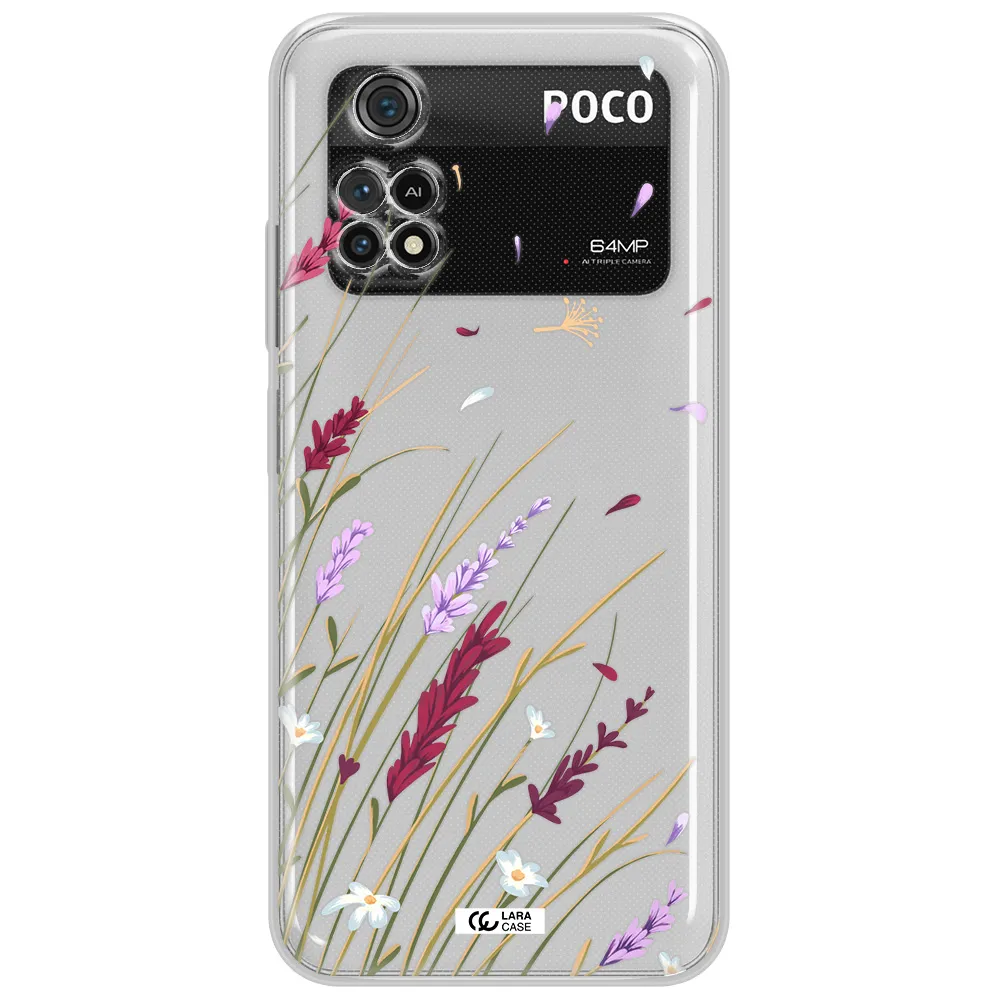 Long Grass Flower Xiaomi Poco M4 Pro 4G Clear Tpu Case