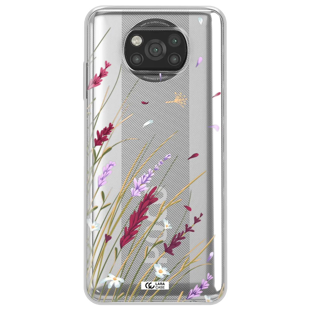 Long Grass Flower Xiaomi Poco X3 Clear TPU Case