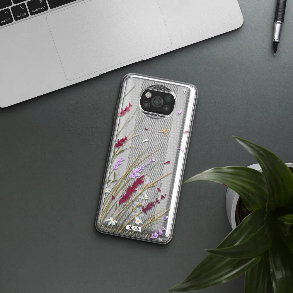 Long Grass Flower Xiaomi Poco X3 Clear TPU Case