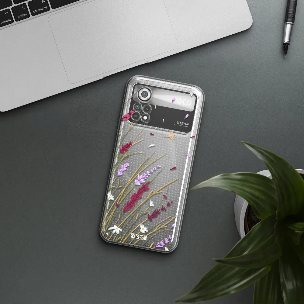 Long Grass Flower Xiaomi Poco X4 Pro Clear TPU Case