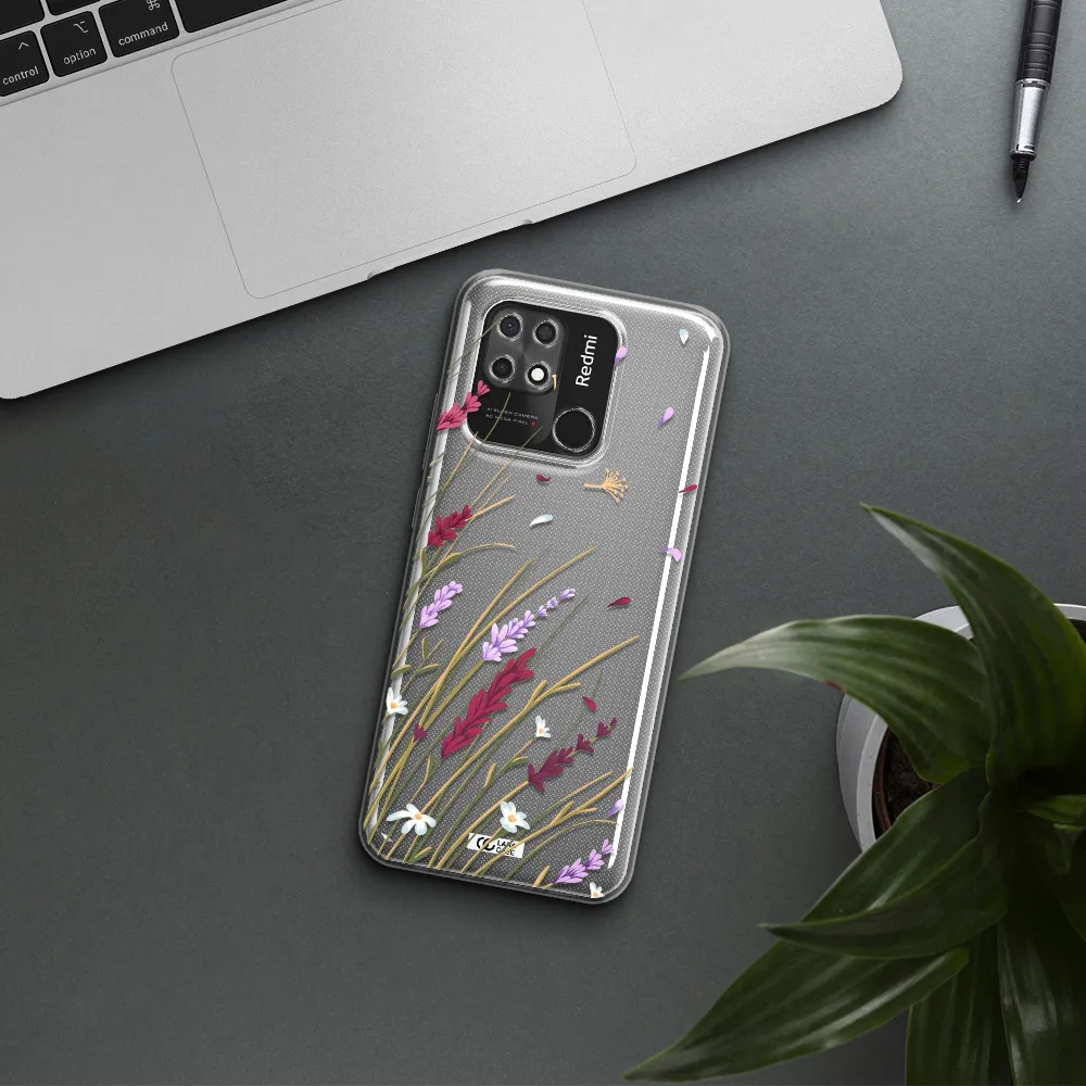 Long Grass Flower Xiaomi Redmi 10C Clear TPU Case
