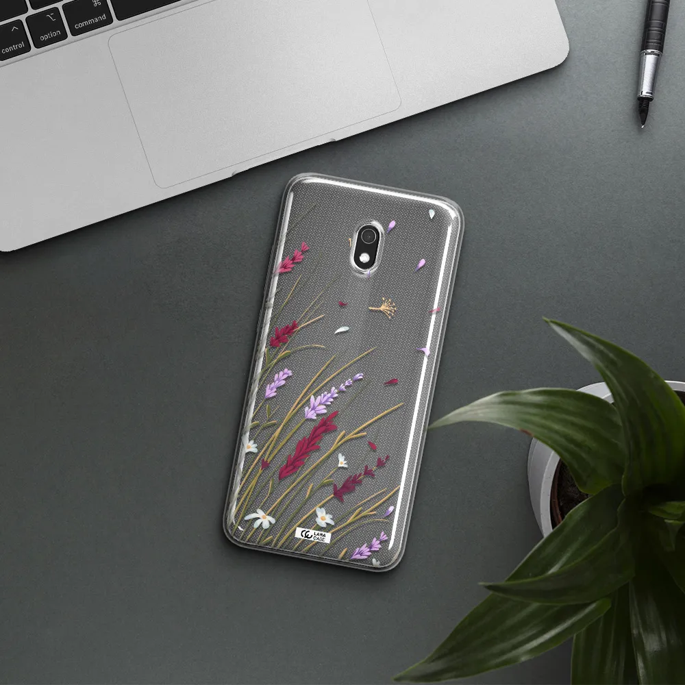 Long Grass Flower Xiaomi Redmi 8A Clear TPU Case