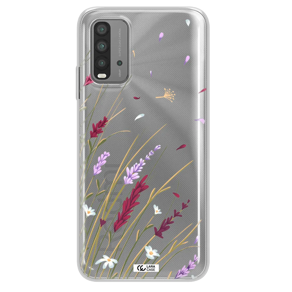Long Grass Flower Xiaomi Redmi 9T Clear TPU Case