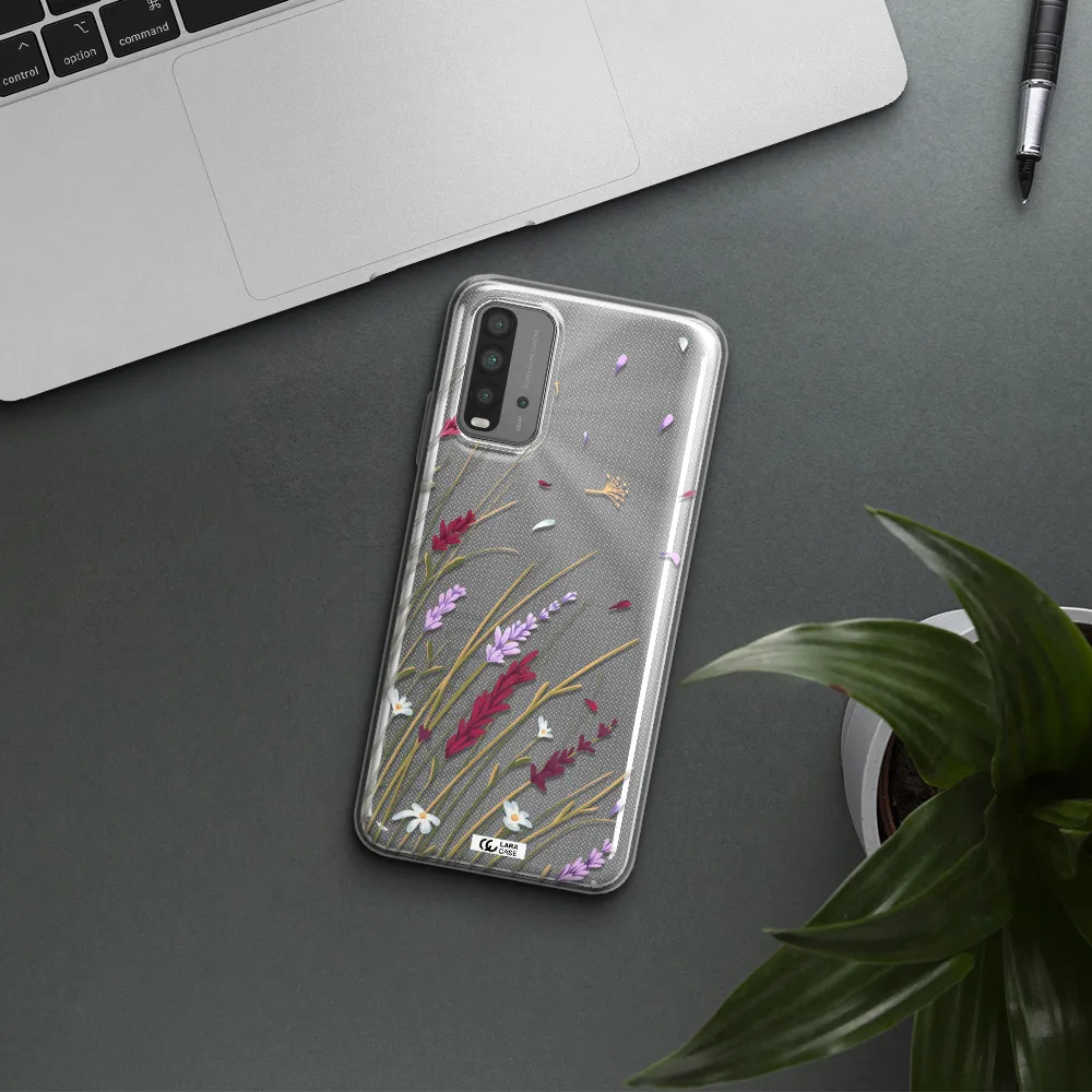 Long Grass Flower Xiaomi Redmi 9T Clear TPU Case