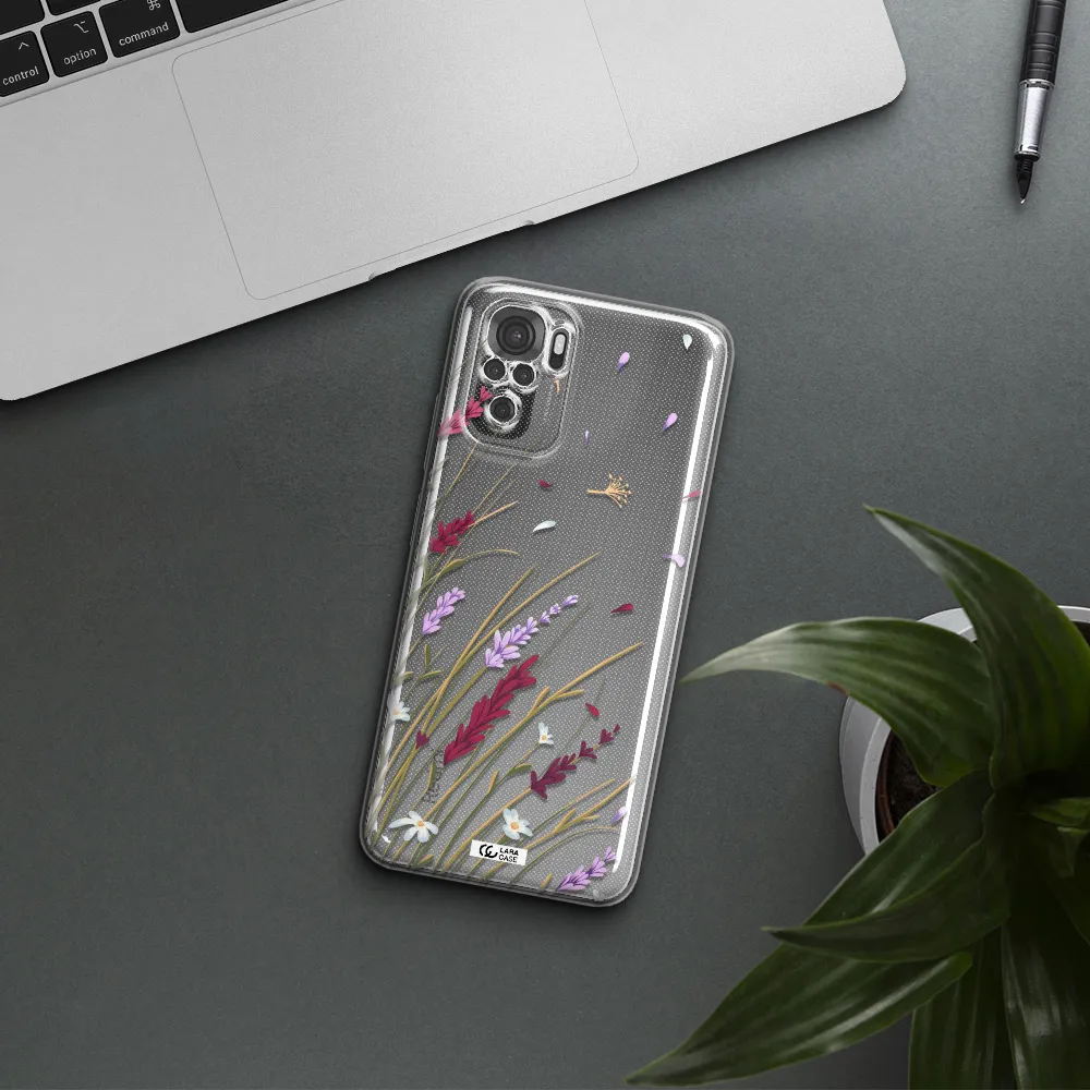 Long Grass Flower Xiaomi Redmi Note 10S Clear Tpu Case
