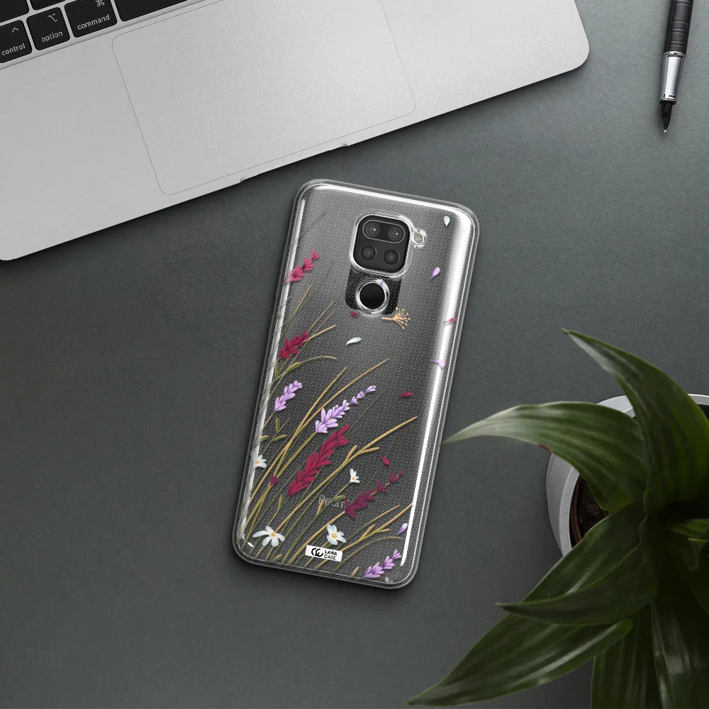Long Grass Flower Xiaomi Redmi Note 9 Clear TPU Case
