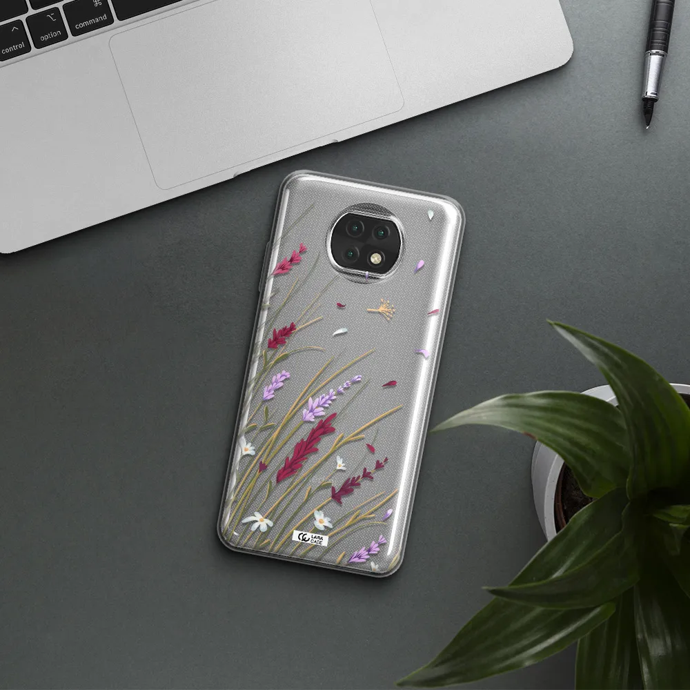 Long Grass Flower Xiaomi Redmi Note 9T Clear Tpu Case