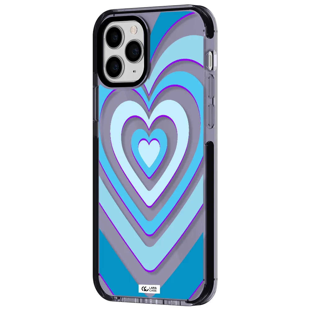 Blue Heart Apple iPhone 11 pro impact Lilac Case