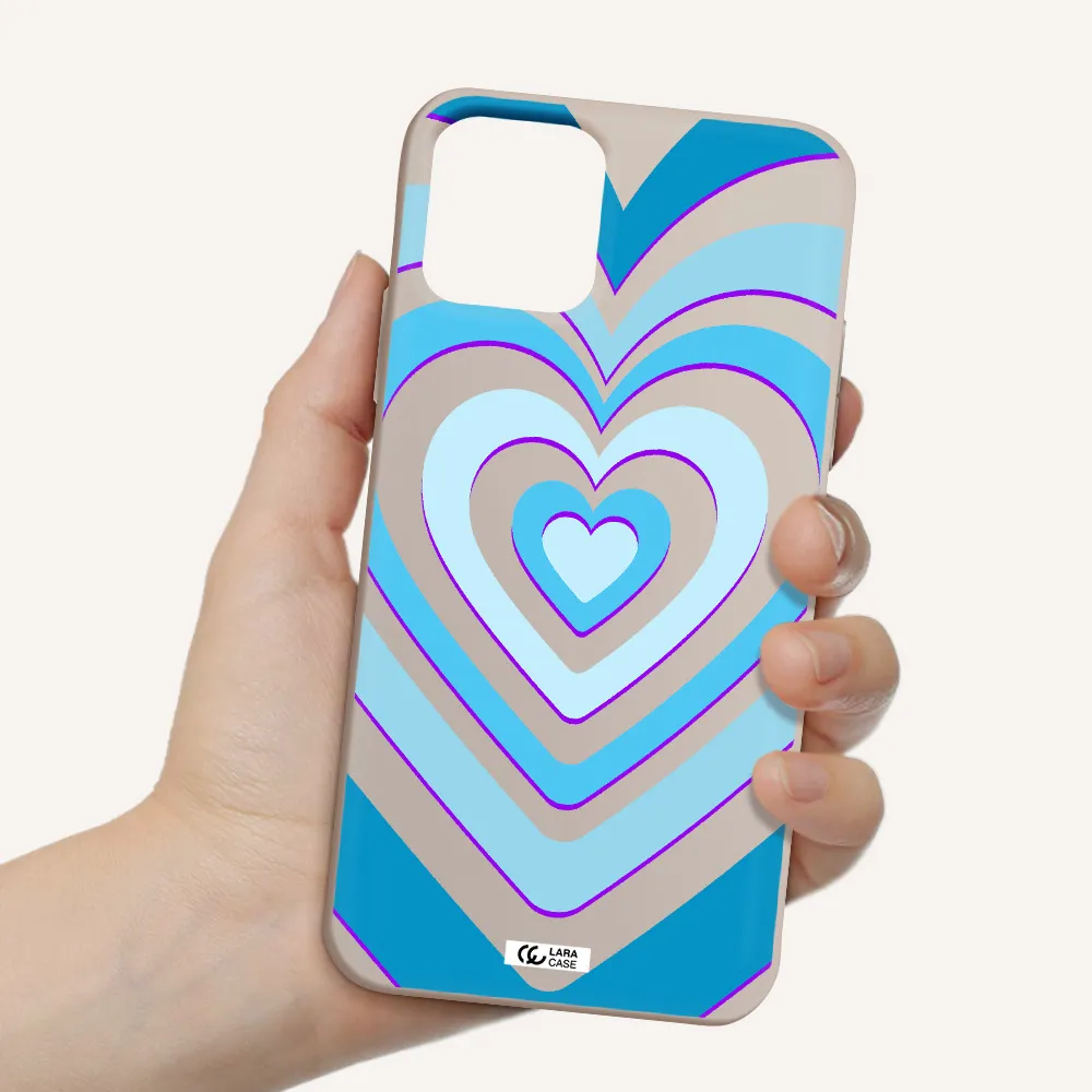Blue Heart Apple iPhone 11 pro max Silicone Stone Case