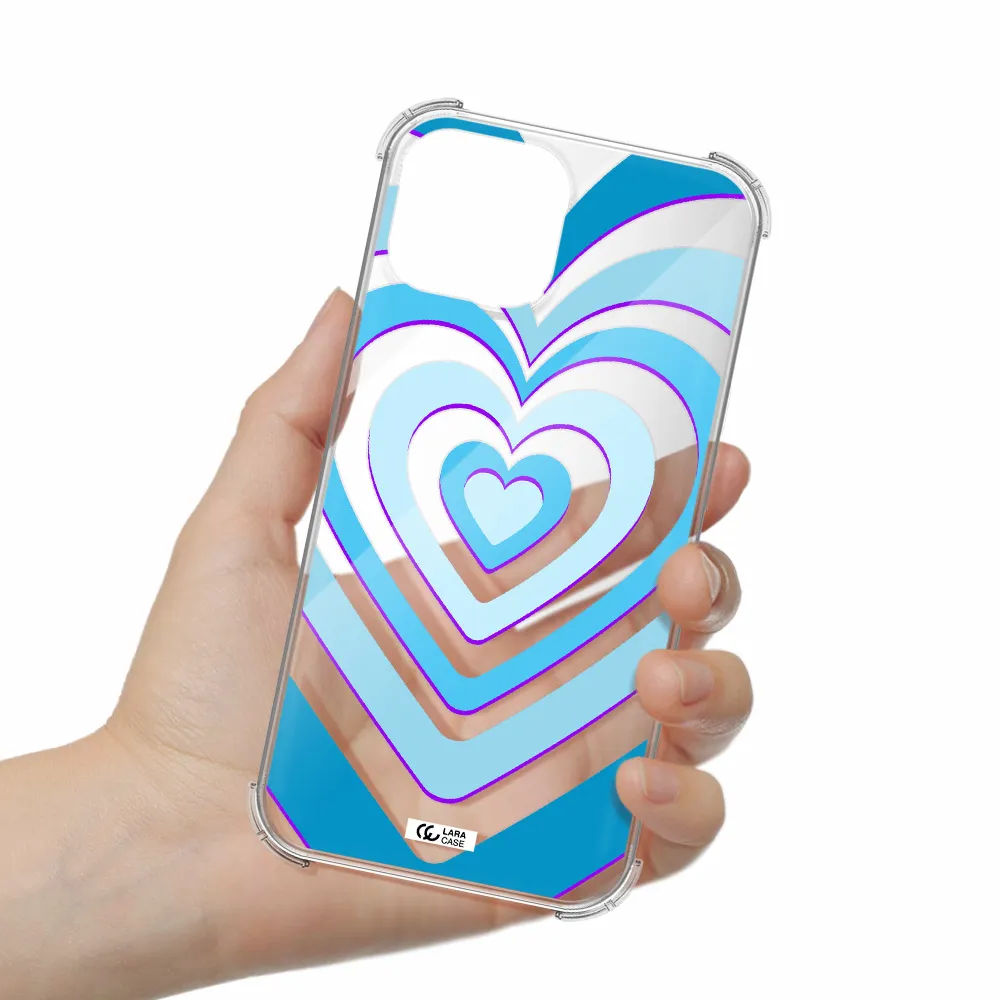 Blue Heart Apple iPhone 13 Clear PC Case