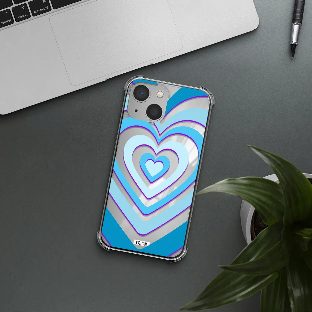 Blue Heart Apple iPhone 13 Clear PC Case