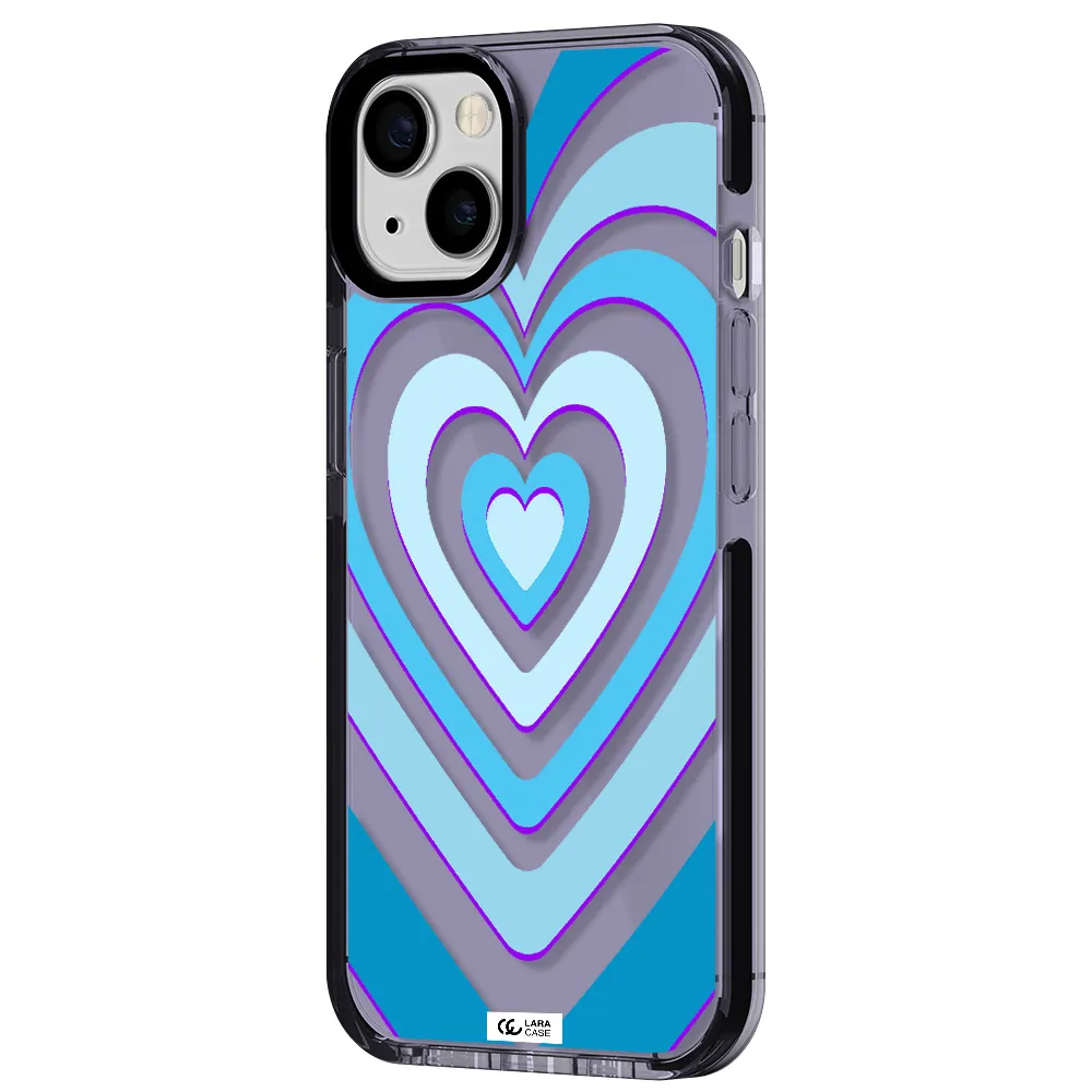 Blue Heart Apple iPhone 13 impact Lilac Case