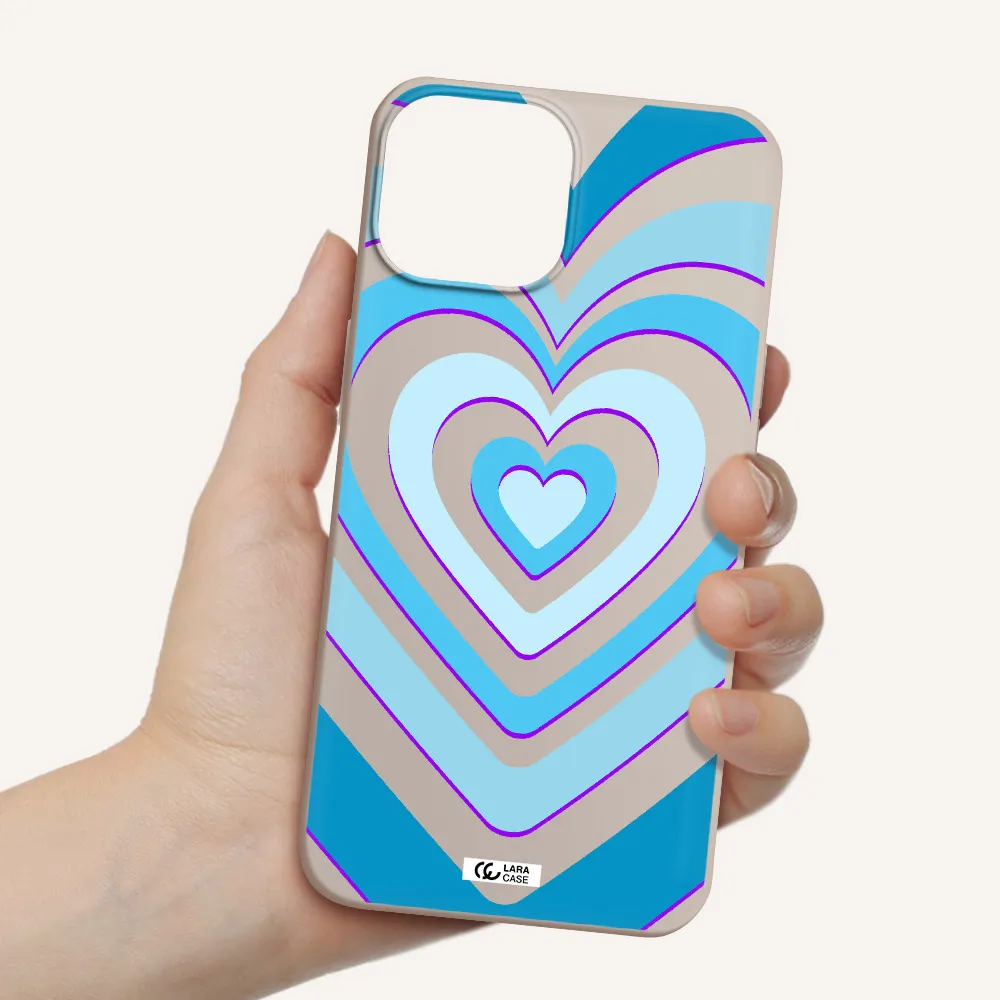 Blue Heart Apple iPhone 13 mini Silicone Stone Case