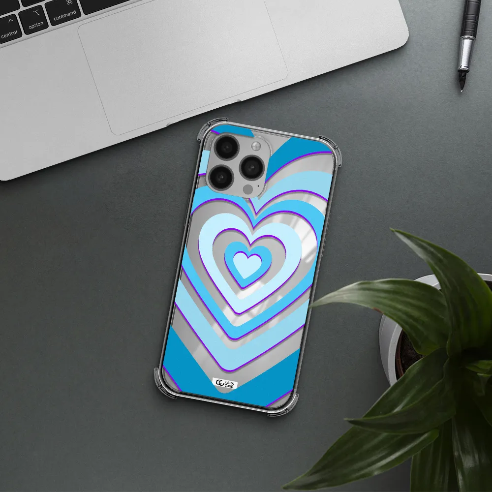 Blue Heart Apple iPhone 13 Pro Clear PC Case