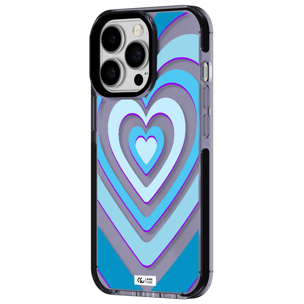 Blue Heart Apple iPhone 13 Pro impact Lilac Case