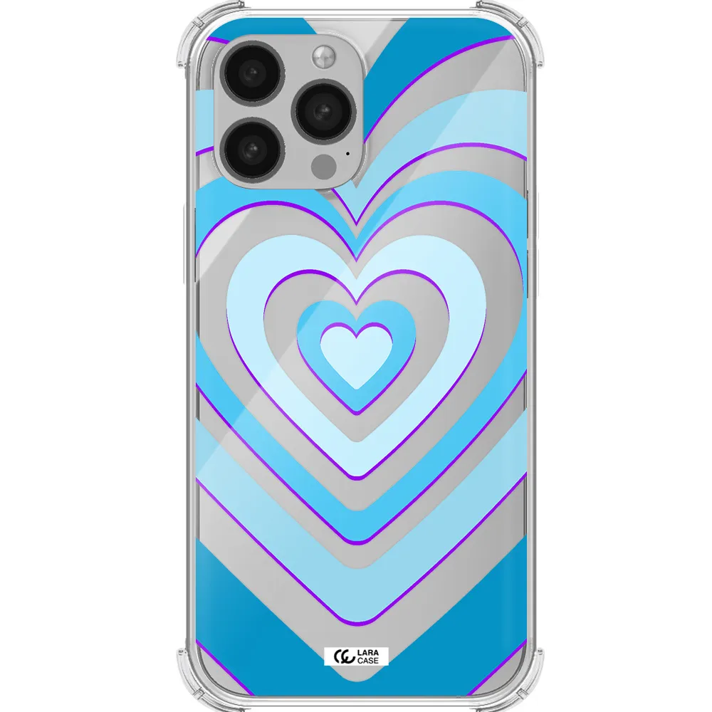 Blue Heart Apple iPhone 13 Pro Max Clear PC Case