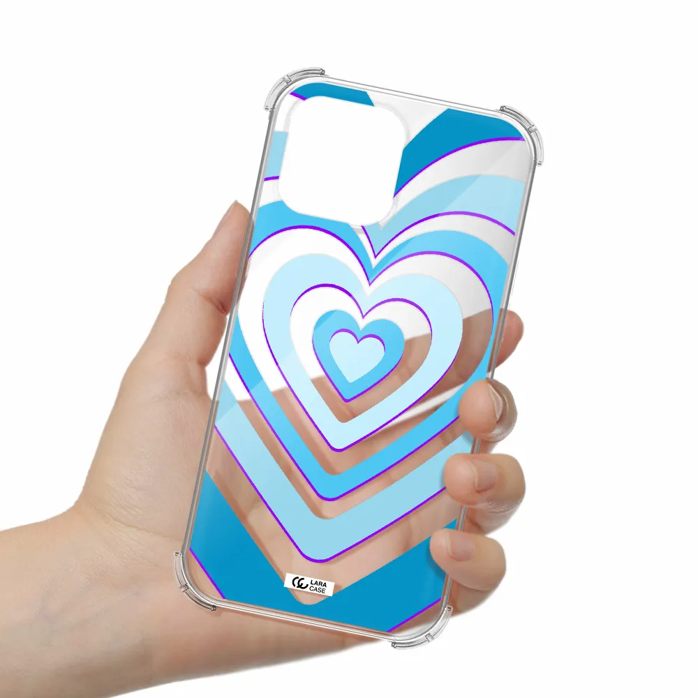 Blue Heart Apple iPhone 13 Pro Max Clear PC Case