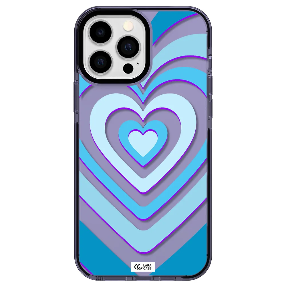 Blue Heart Apple iPhone 13 Pro Max impact Lilac Case