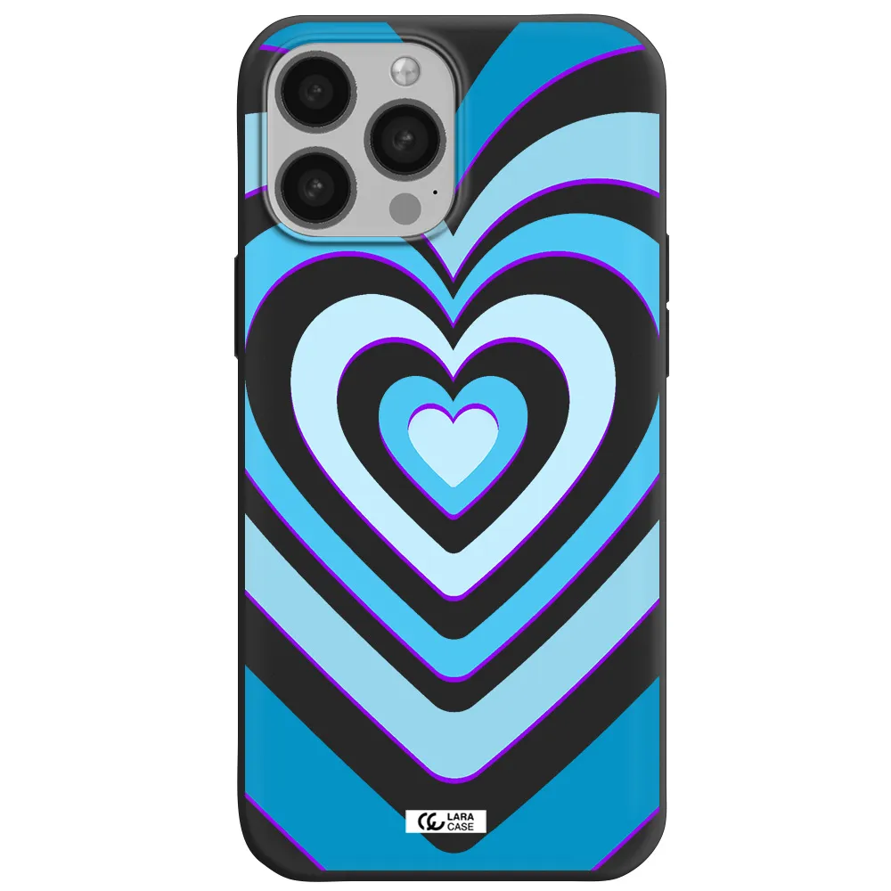 Blue Heart Apple iPhone 13 Pro Max Silicone black Case