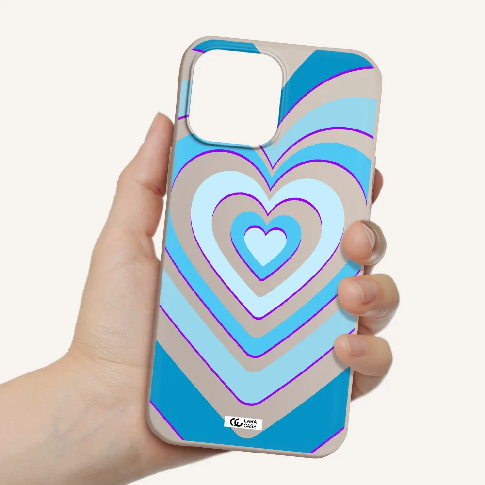 Blue Heart Apple iPhone 13 Pro Max Silicone Stone Case