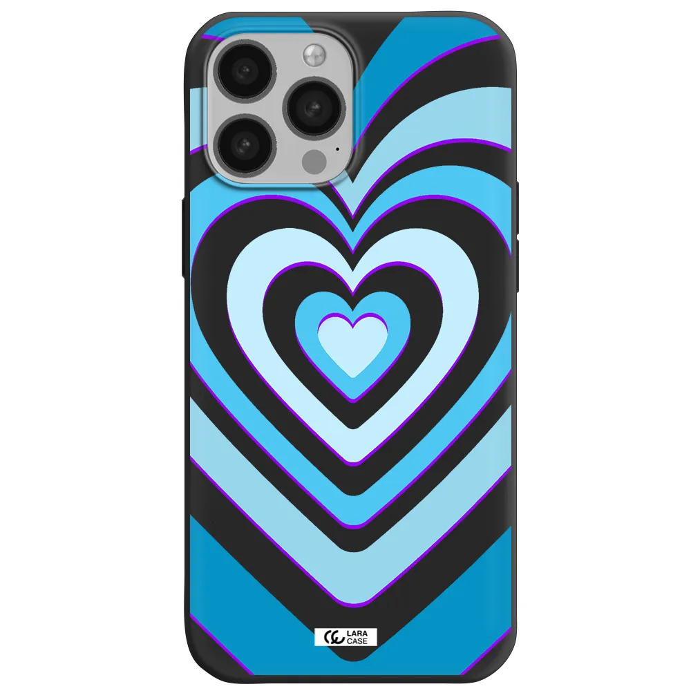 Blue Heart Apple iPhone 13 Pro Silicone black Case