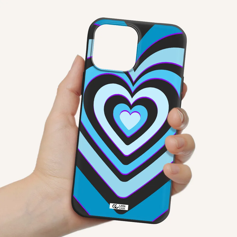 Blue Heart Apple iPhone 13 Pro Silicone black Case