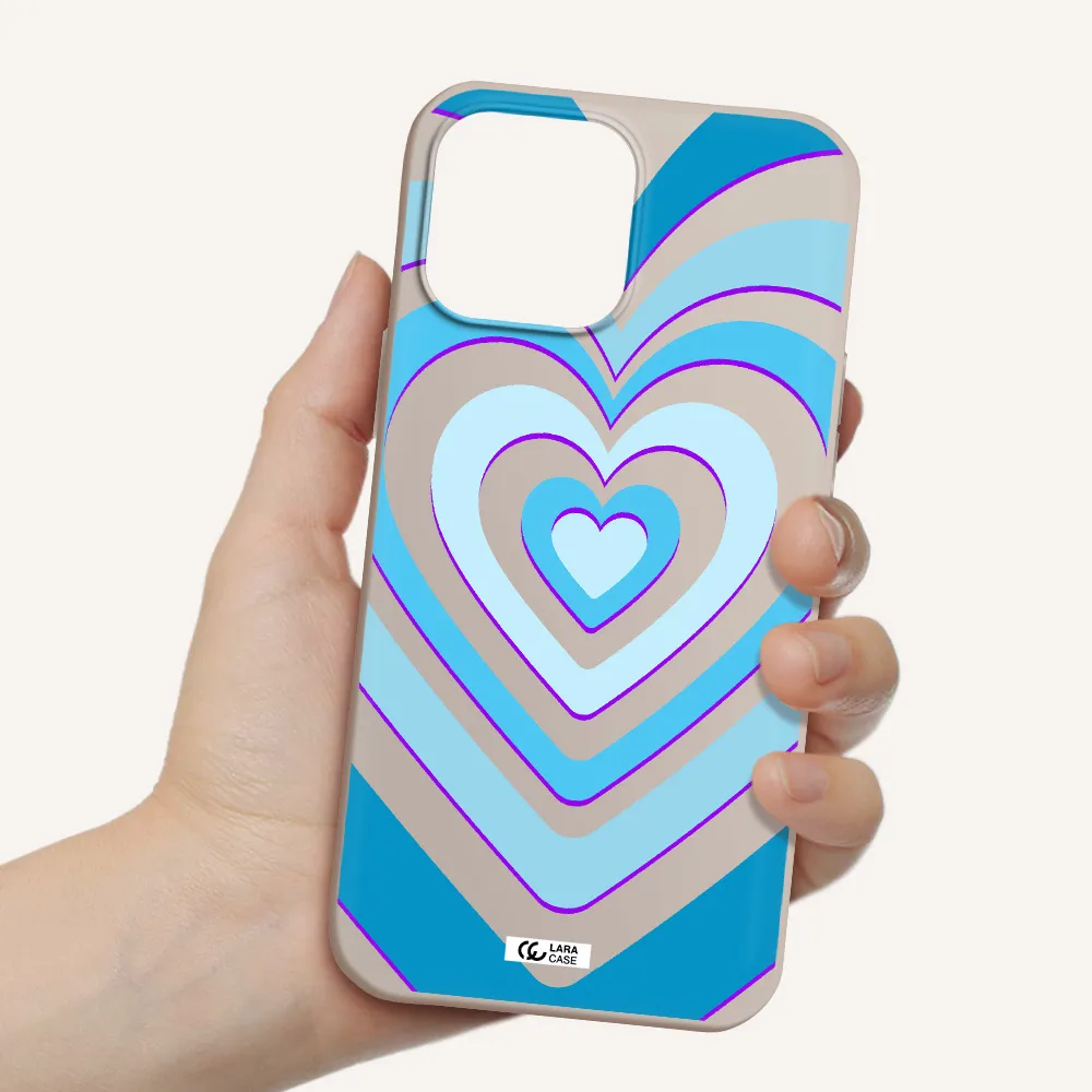 Blue Heart Apple iPhone 13 Pro Silicone Stone Case
