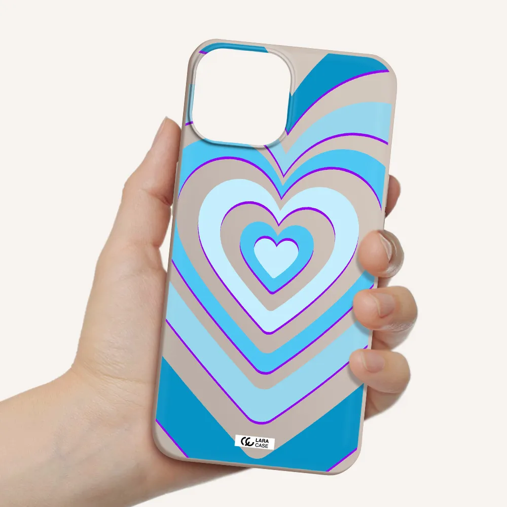 Blue Heart Apple iPhone 13 Silicone Stone Case
